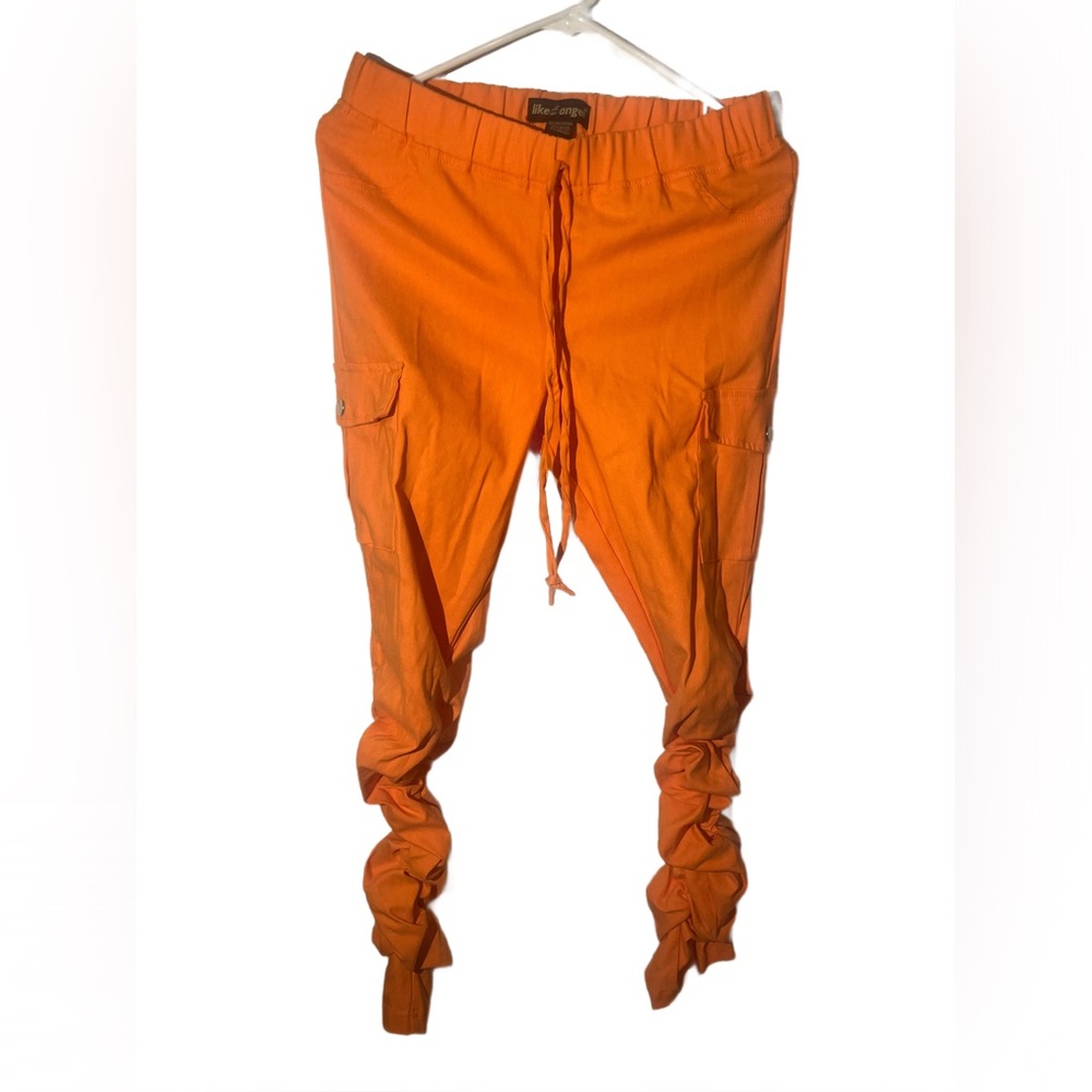 Black Pyramid Scrunch Orange Pants/Joggers